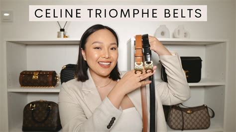 small triomphe belt celine|celine triomphe belt size comparison.